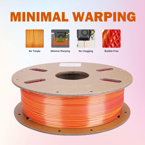 ERYONE Silk Dual-Color PLA, Red & Gold