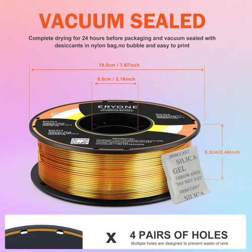 ERYONE Silk Tri-Color PLA, Gold & Silver & Copper