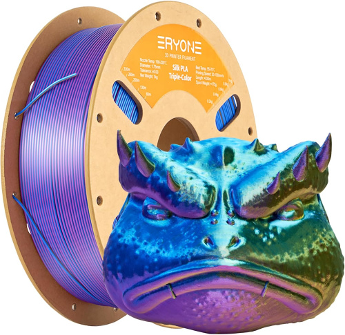 ERYONE Silk Tri-Color PLA, Gold & Blue & Purple