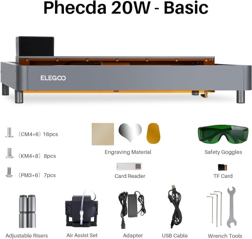 20W Phecda Laser Engraver & Cutter