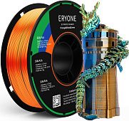 ERYONE Silk Tri-Color PLA, Orange & Blue & Green
